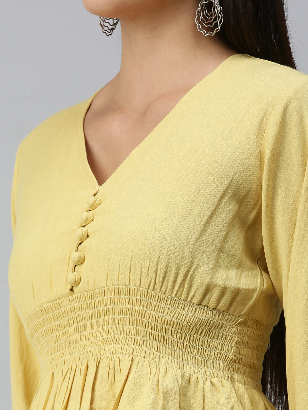 Women's Solid Yellow Top