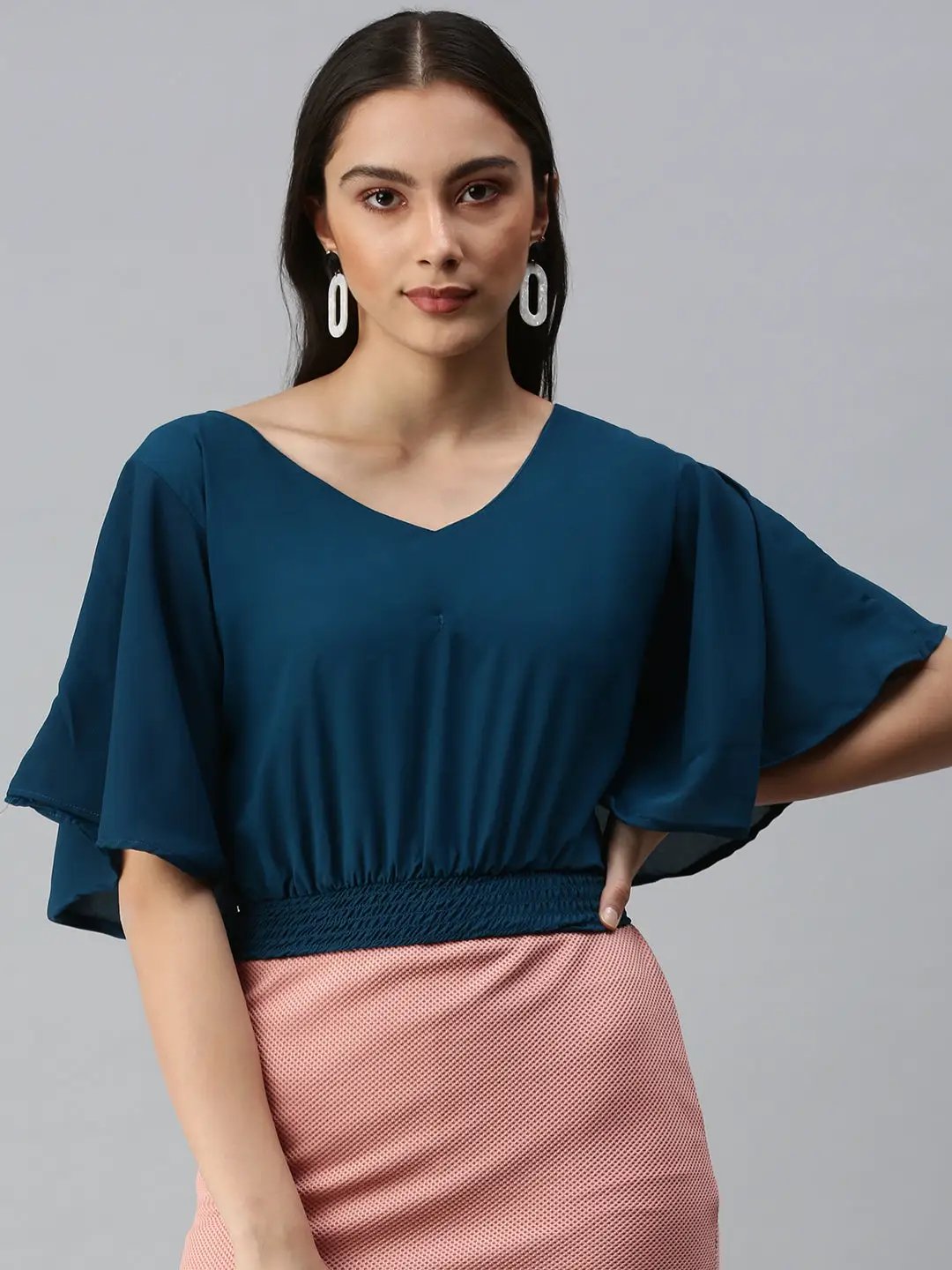 Women's Solid Teal Top