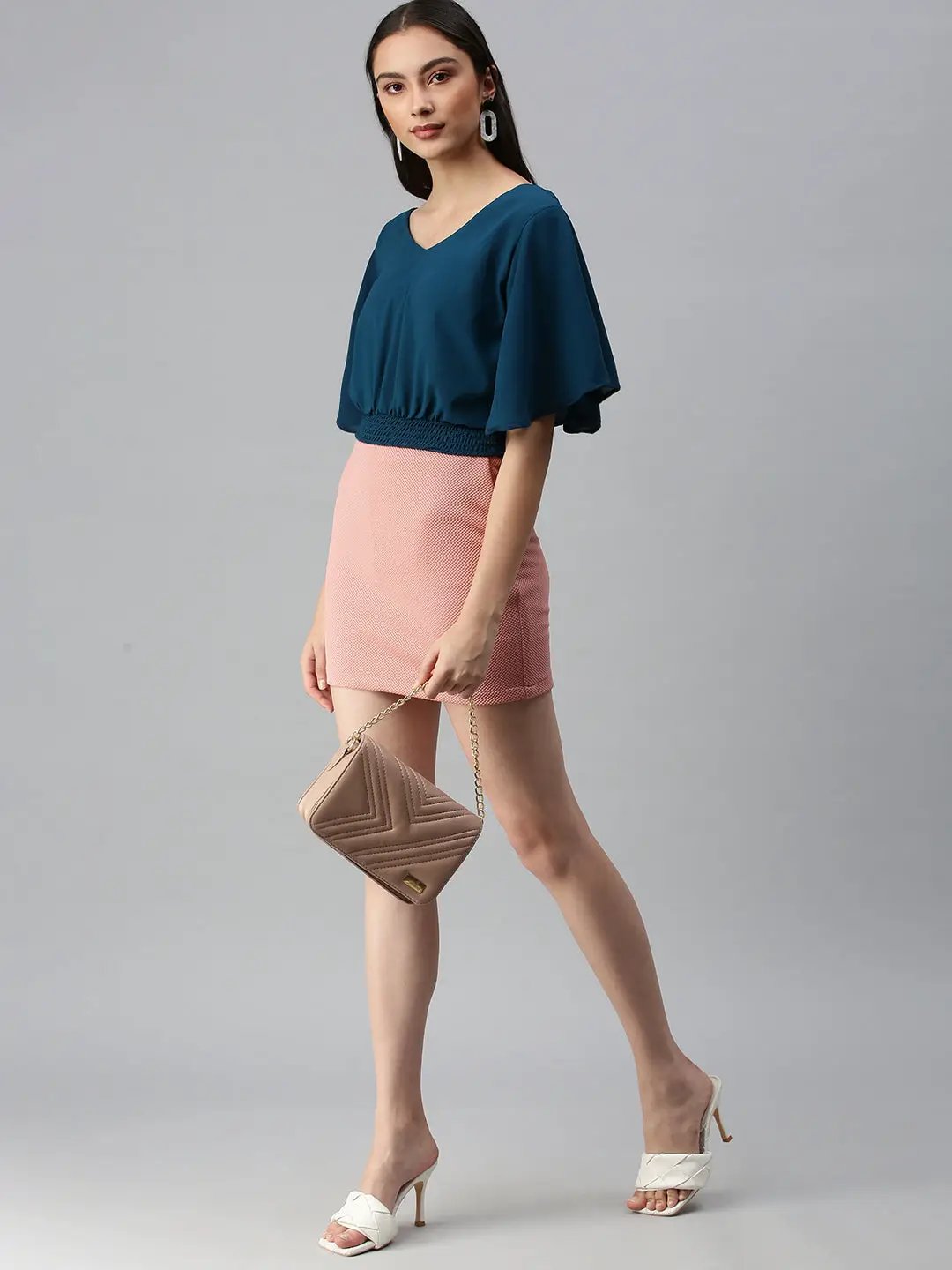 Women's Solid Teal Top