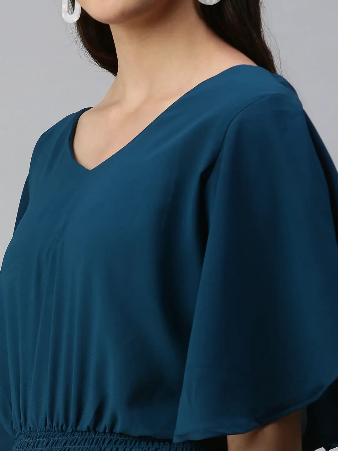 Women's Solid Teal Top