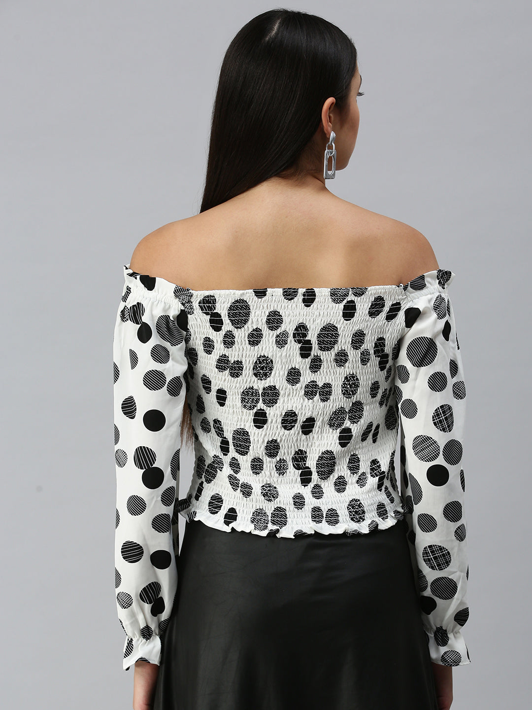 Women's Printed White Top