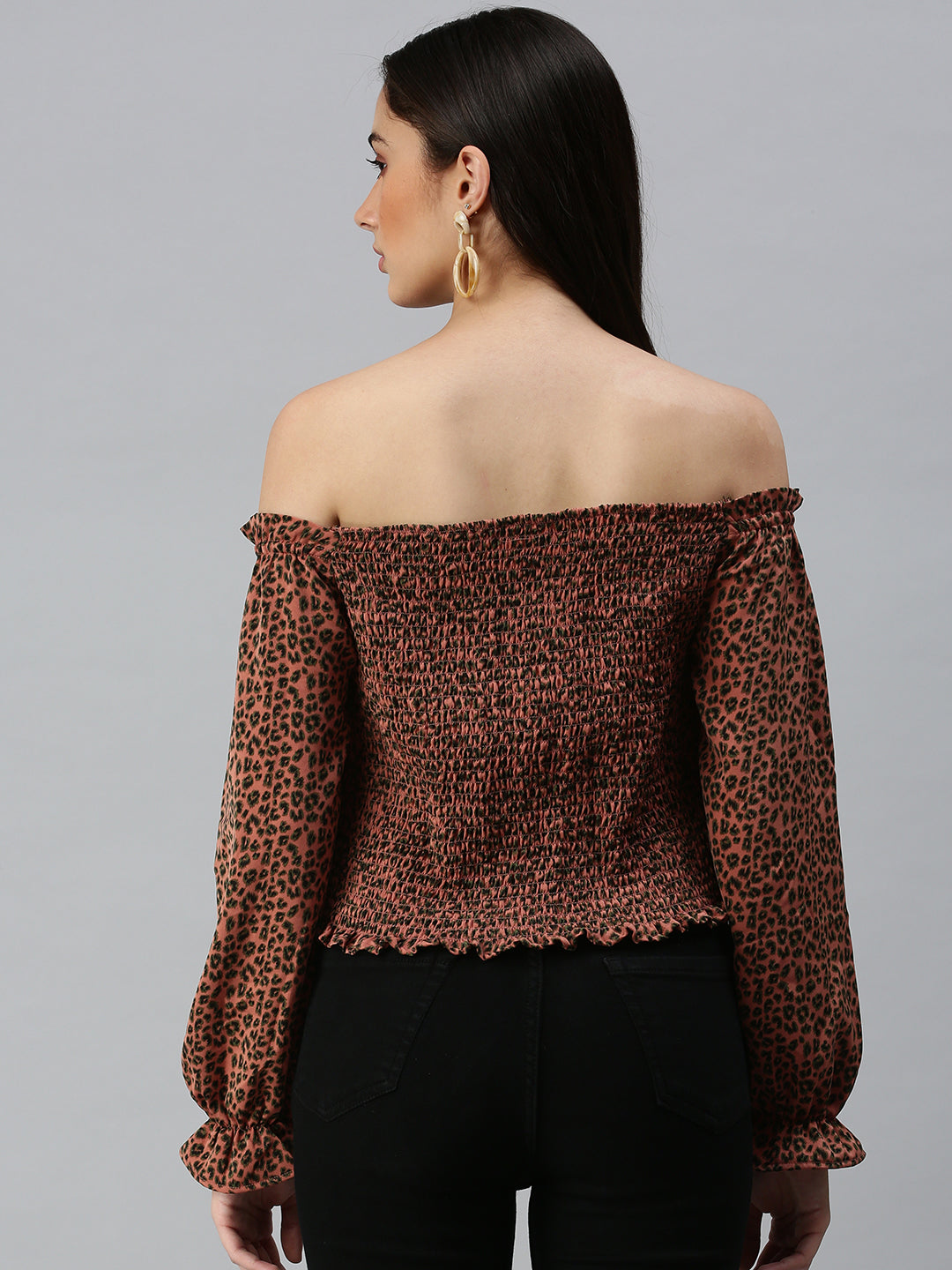 Women's Printed Rust Top