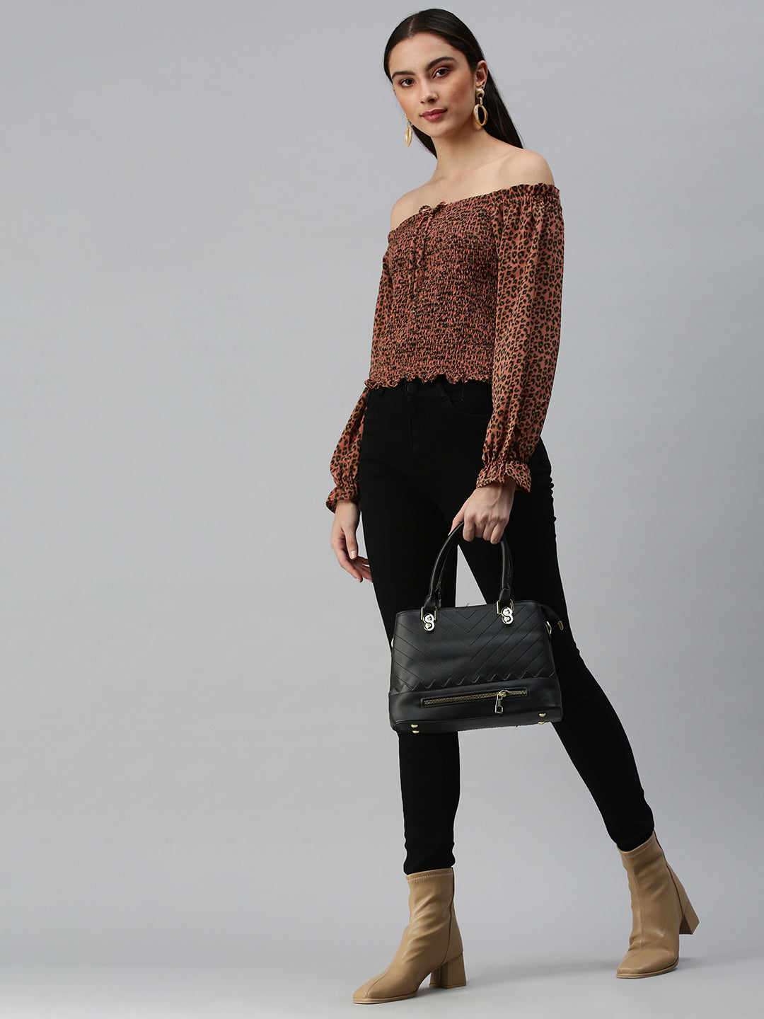 Women's Printed Rust Top