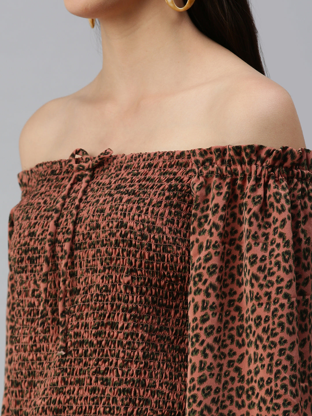 Women's Printed Rust Top