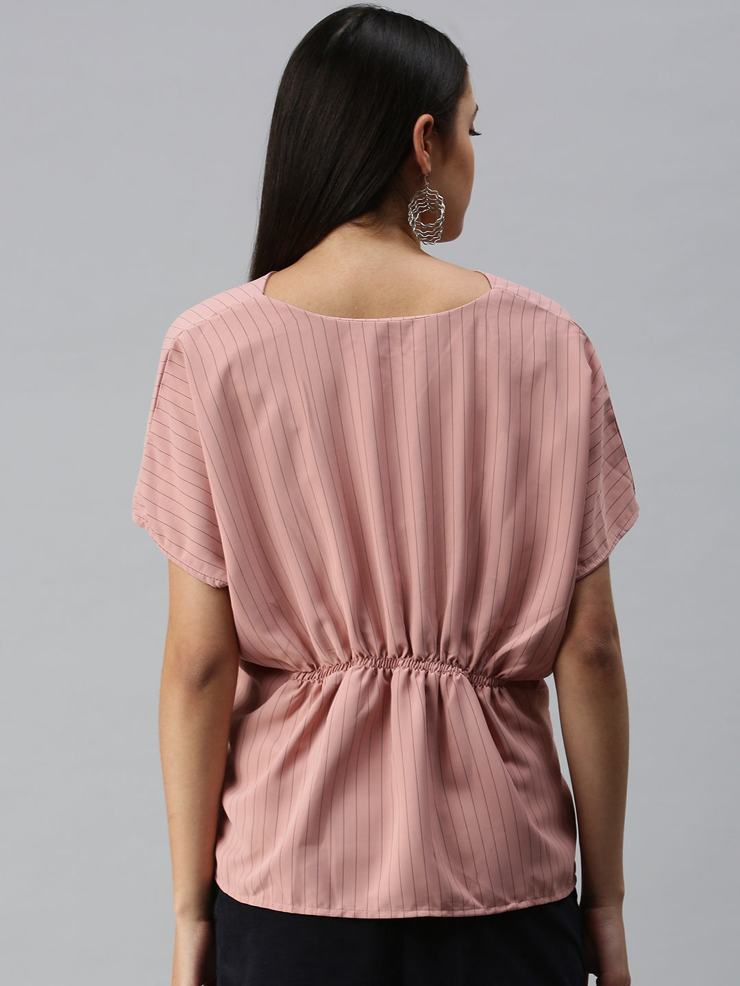 Women's Striped Mauve Top