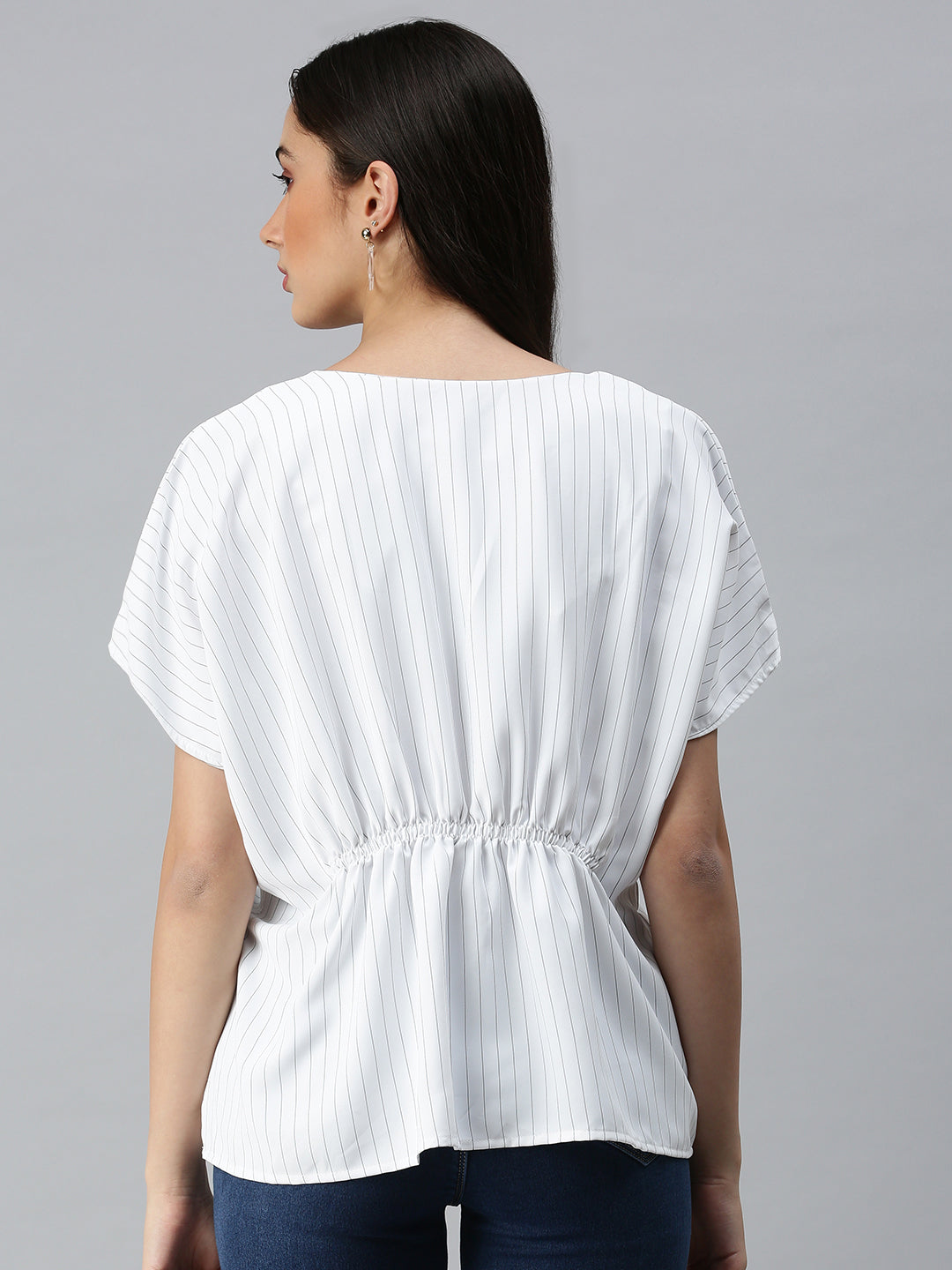 Women's Striped White Top