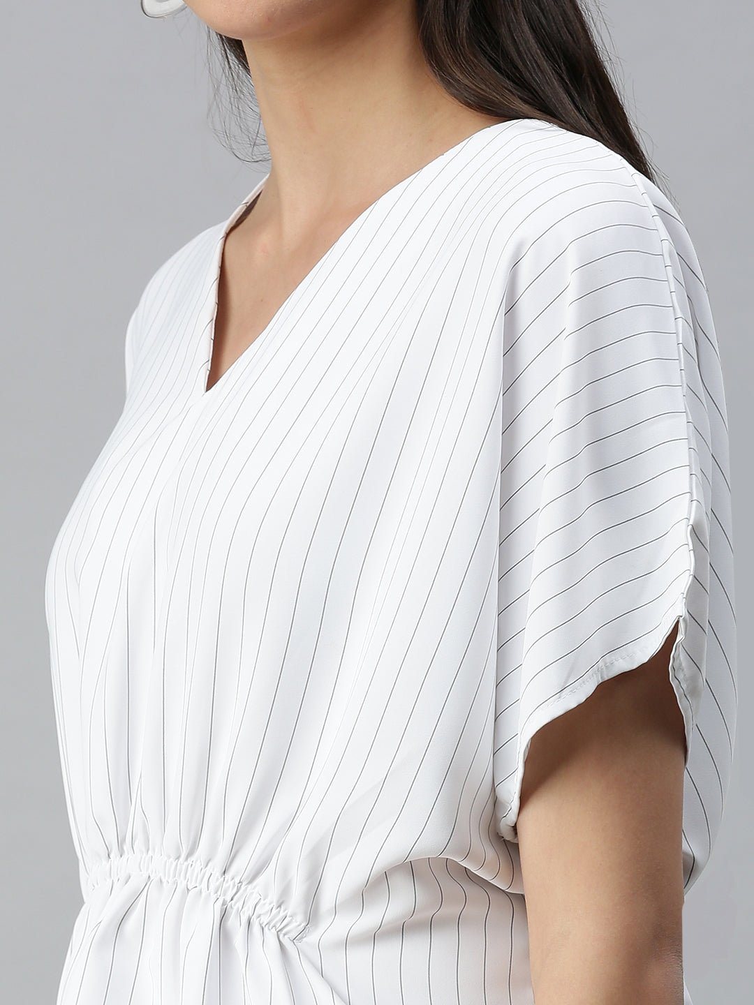 Women's Striped White Top