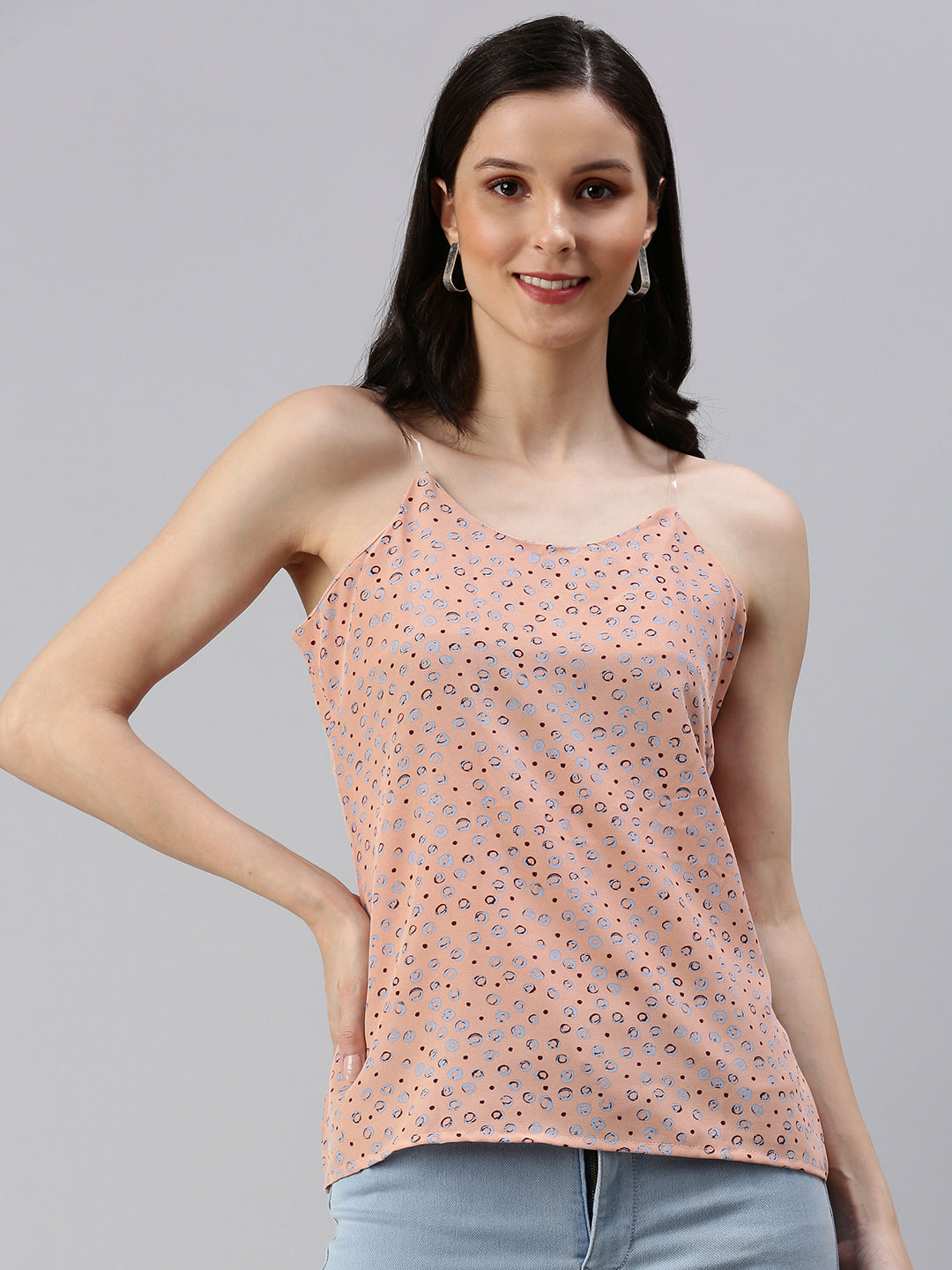 Women's Pink Printed Top