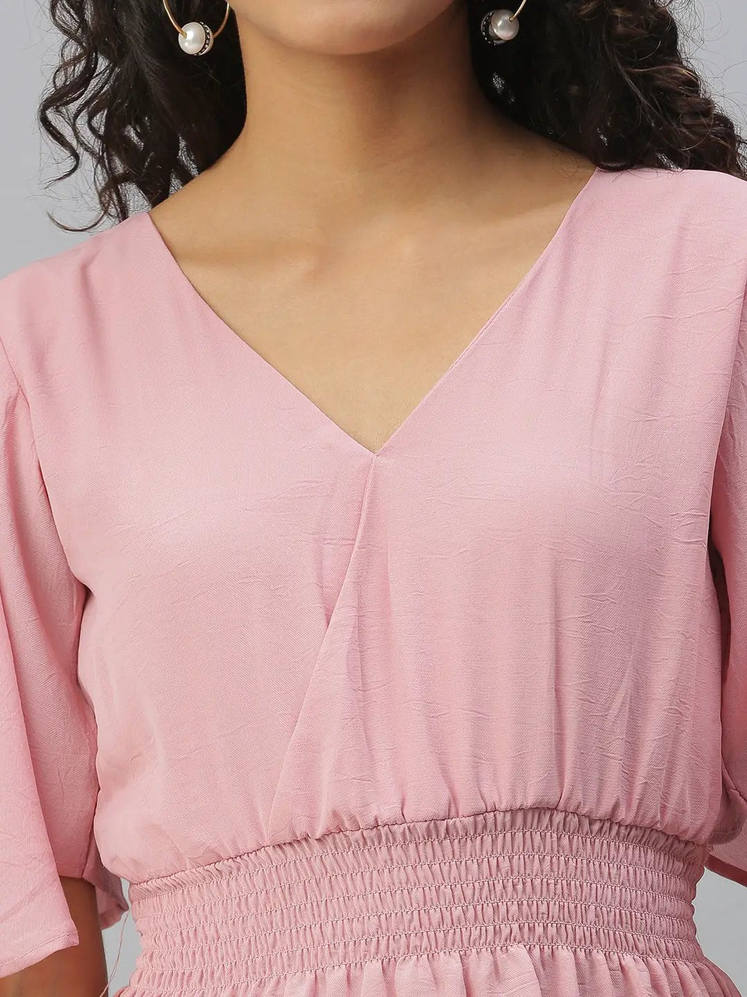 Women's Mauve Smocked Top