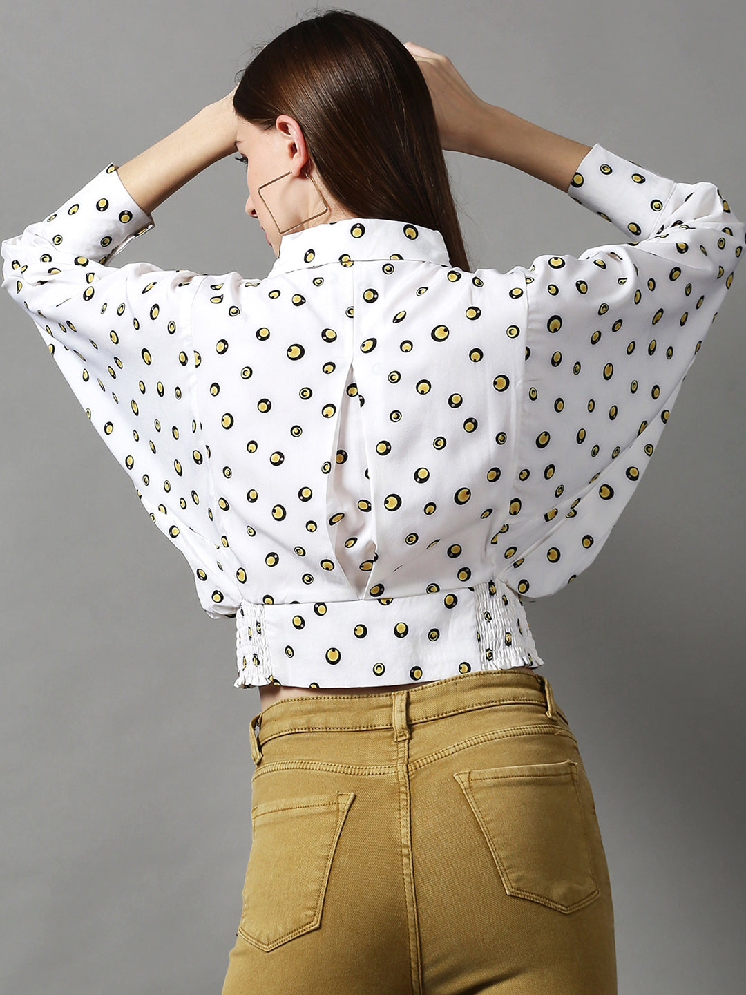 Women's White Printed Top