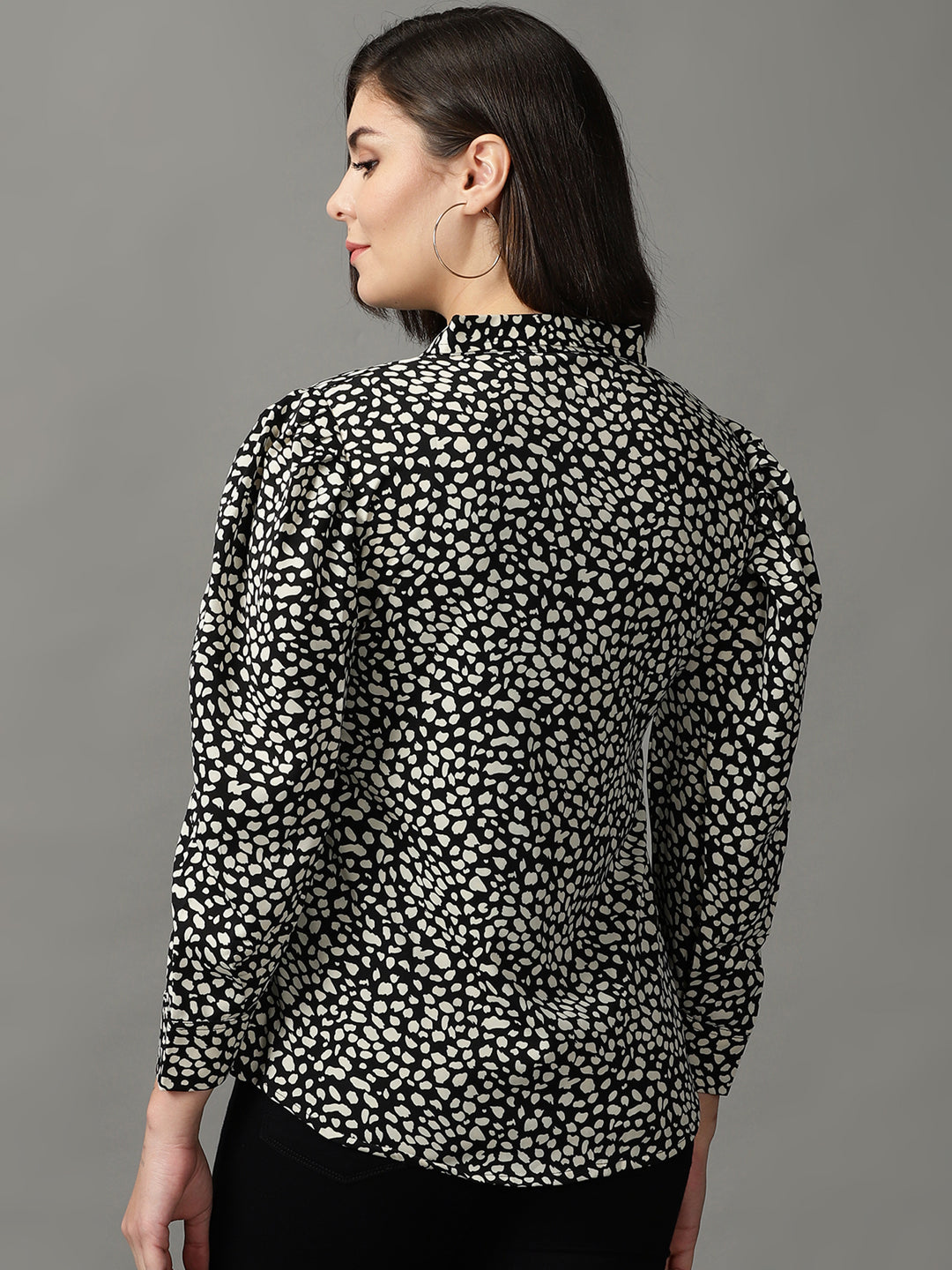 Women's Black Printed Shirt