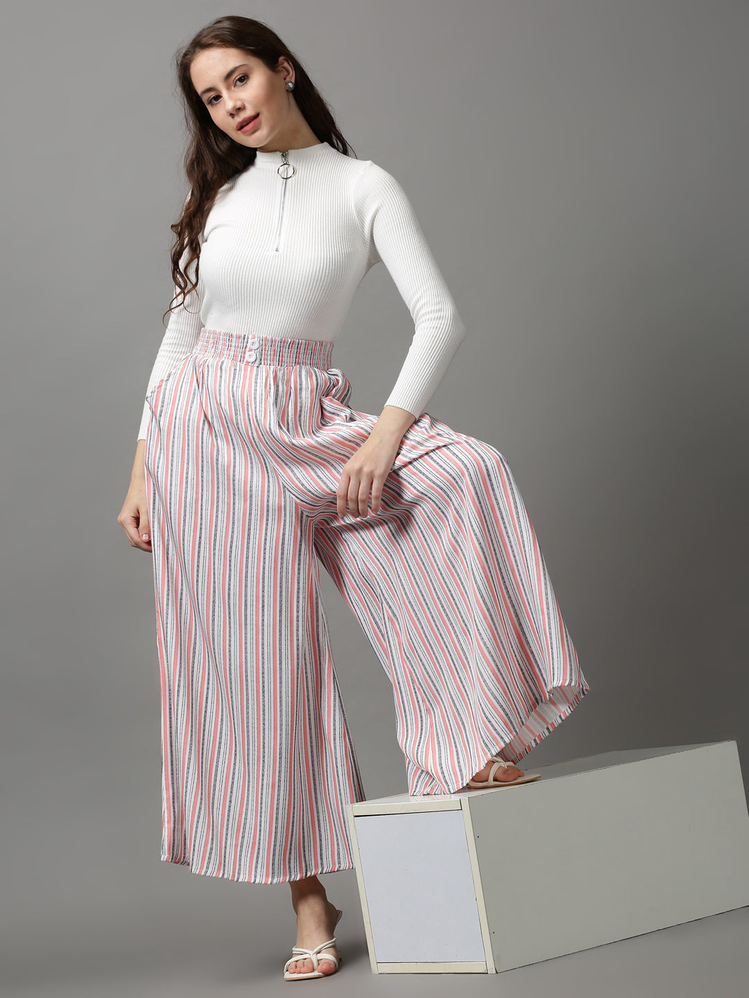 Women's Multi Striped Culotte