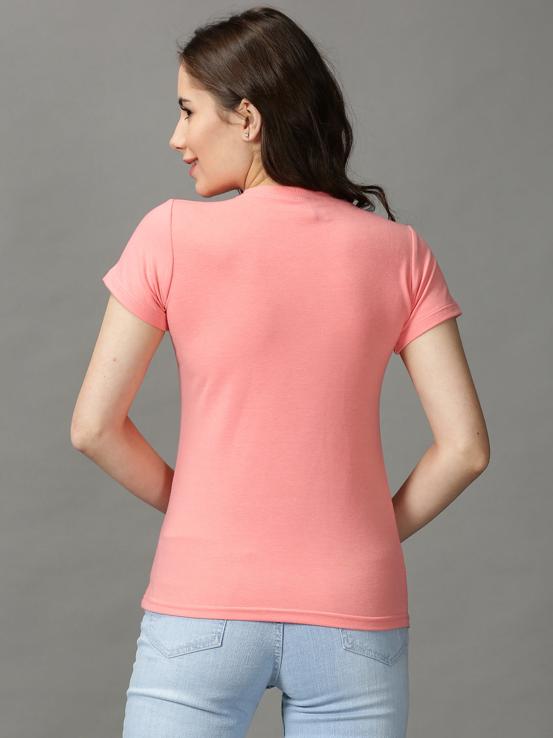 Women's Pink Solid Top