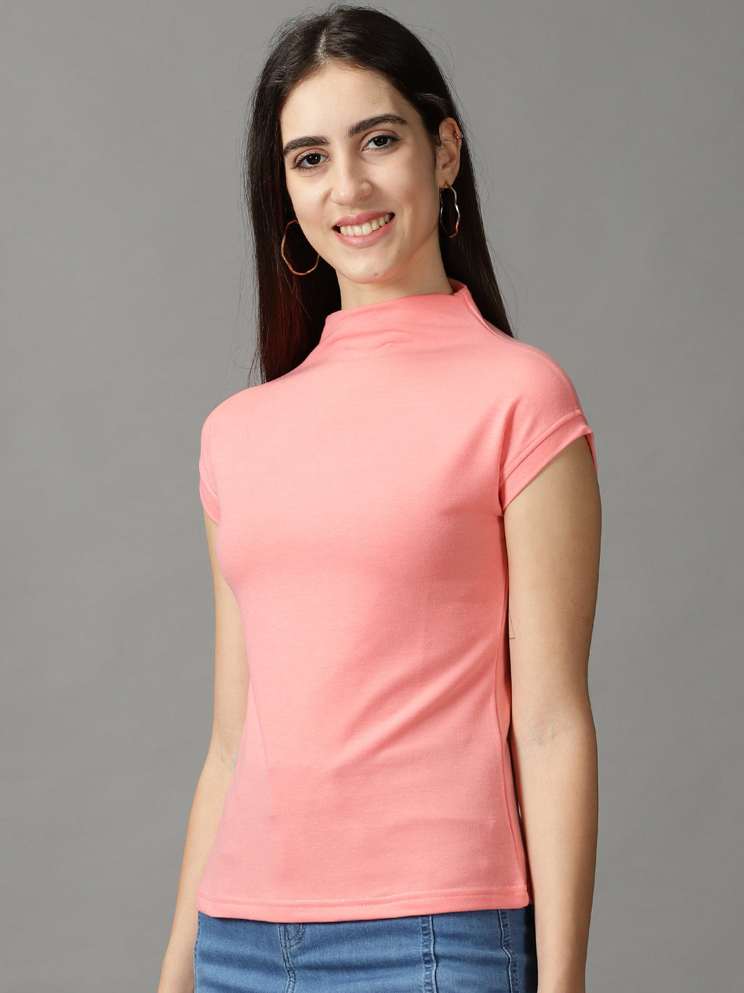 Women's Coral Extended Sleeves Top