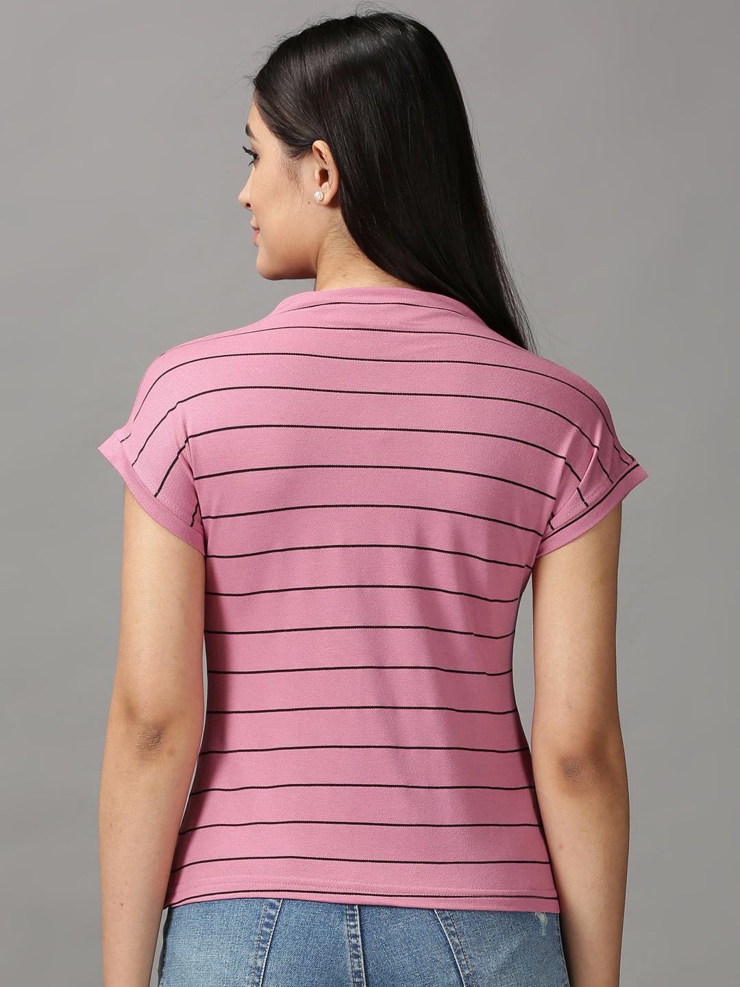 Women's Mauve Striped Top