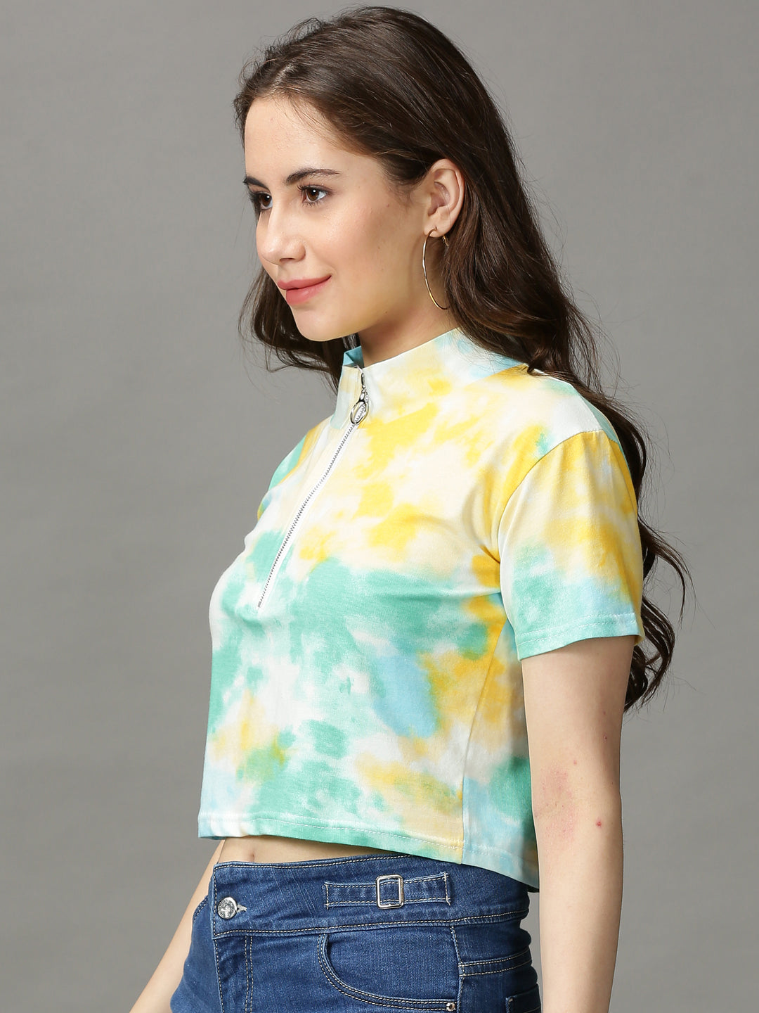 Women's Multi Tie Dye Crop Top