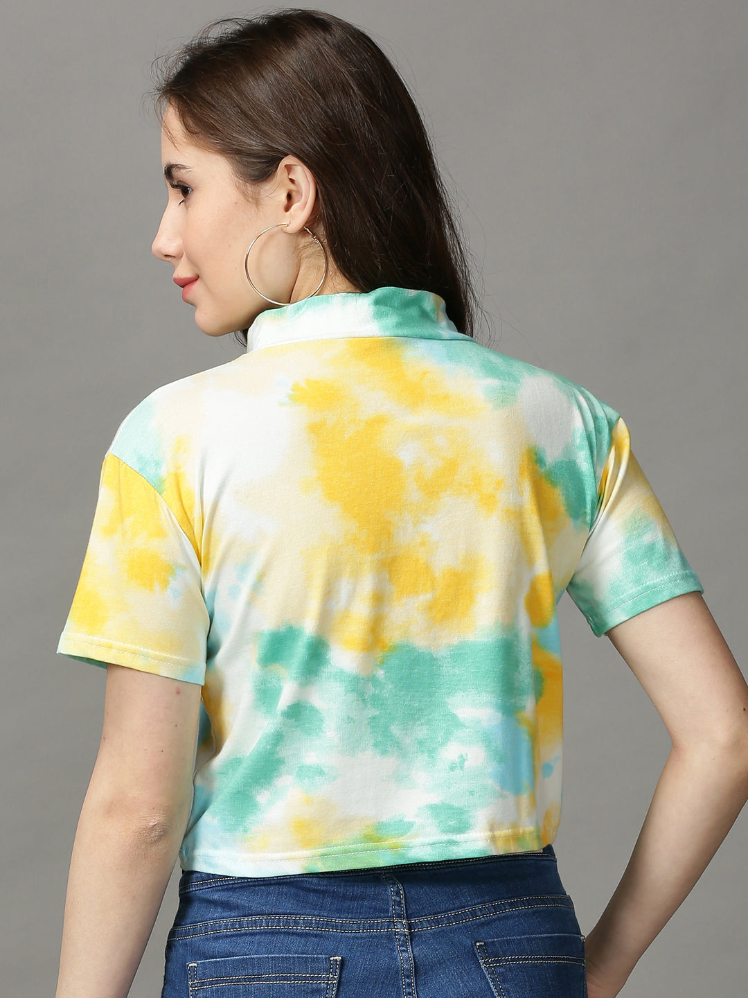 Women's Multi Tie Dye Crop Top