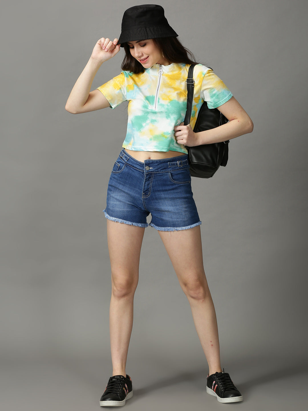 Women's Multi Tie Dye Crop Top