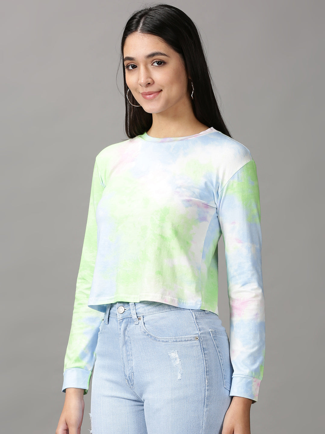 Women's Multi Tie Dye Crop Top