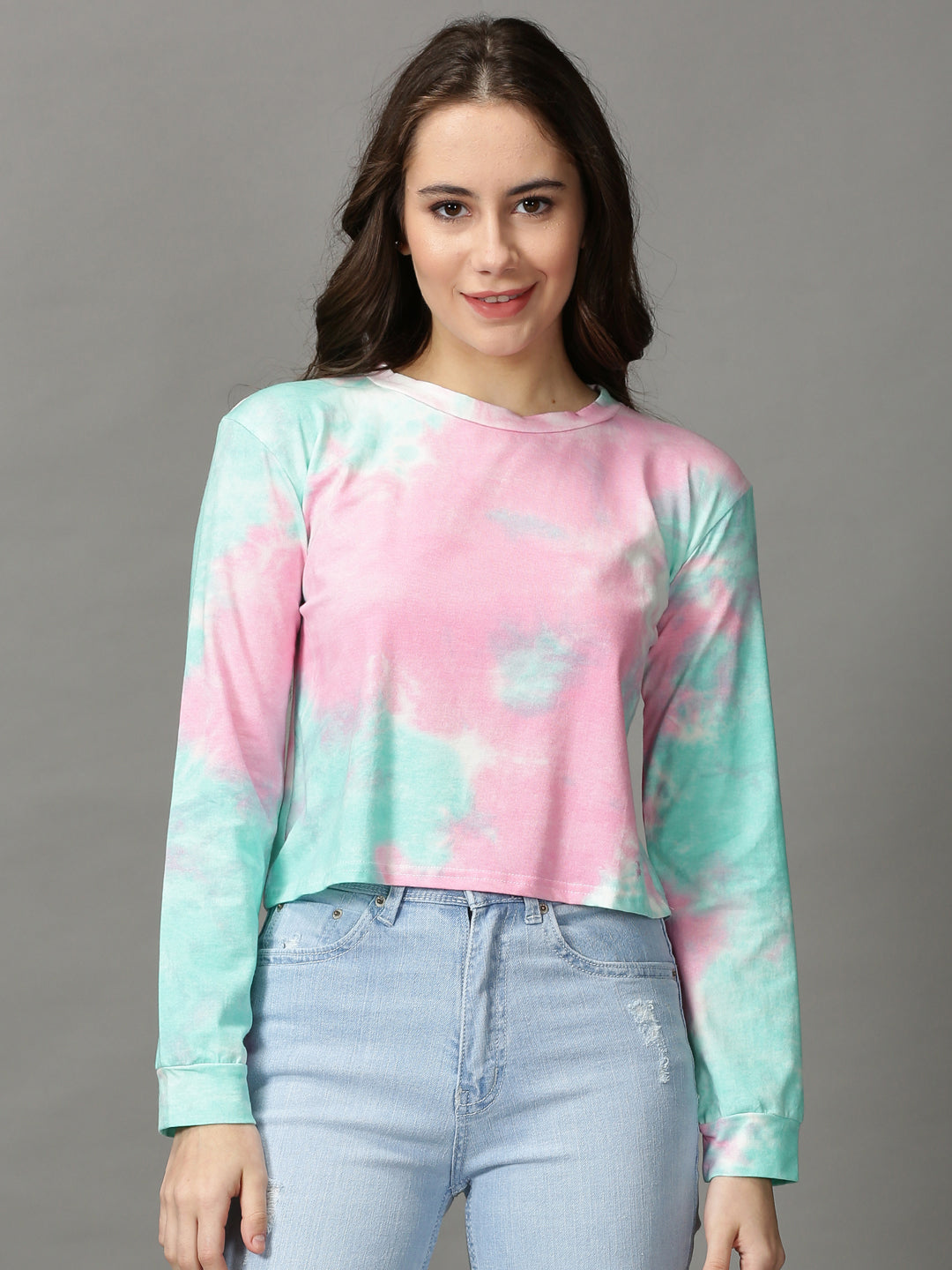 Women's Multi Tie Dye Crop Top