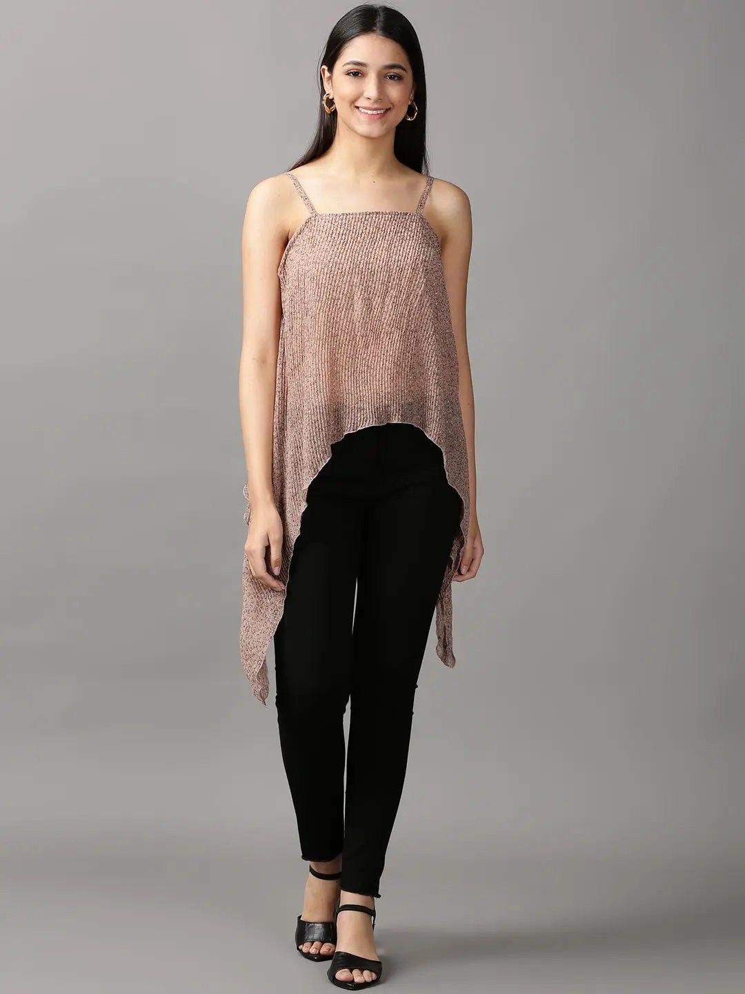 Women's Grey Printed Top