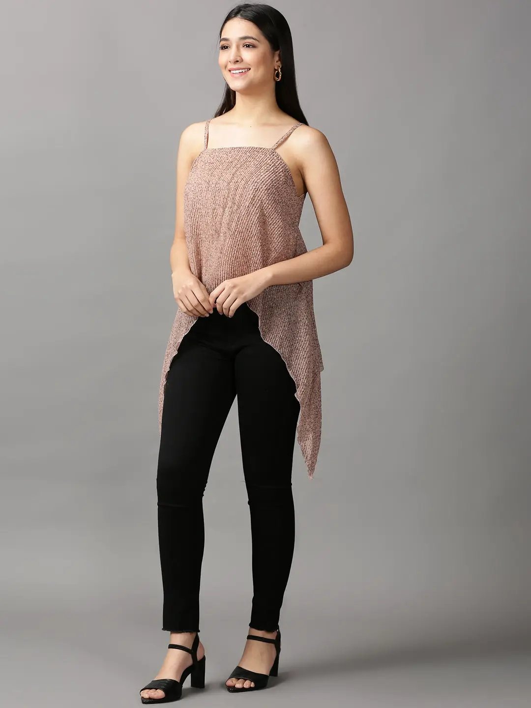 Women's Grey Printed Top