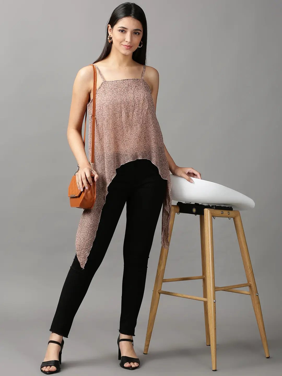 Women's Grey Printed Top