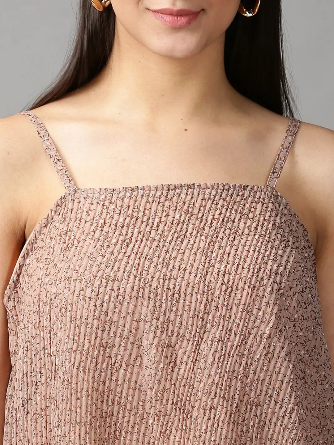 Women's Grey Printed Top