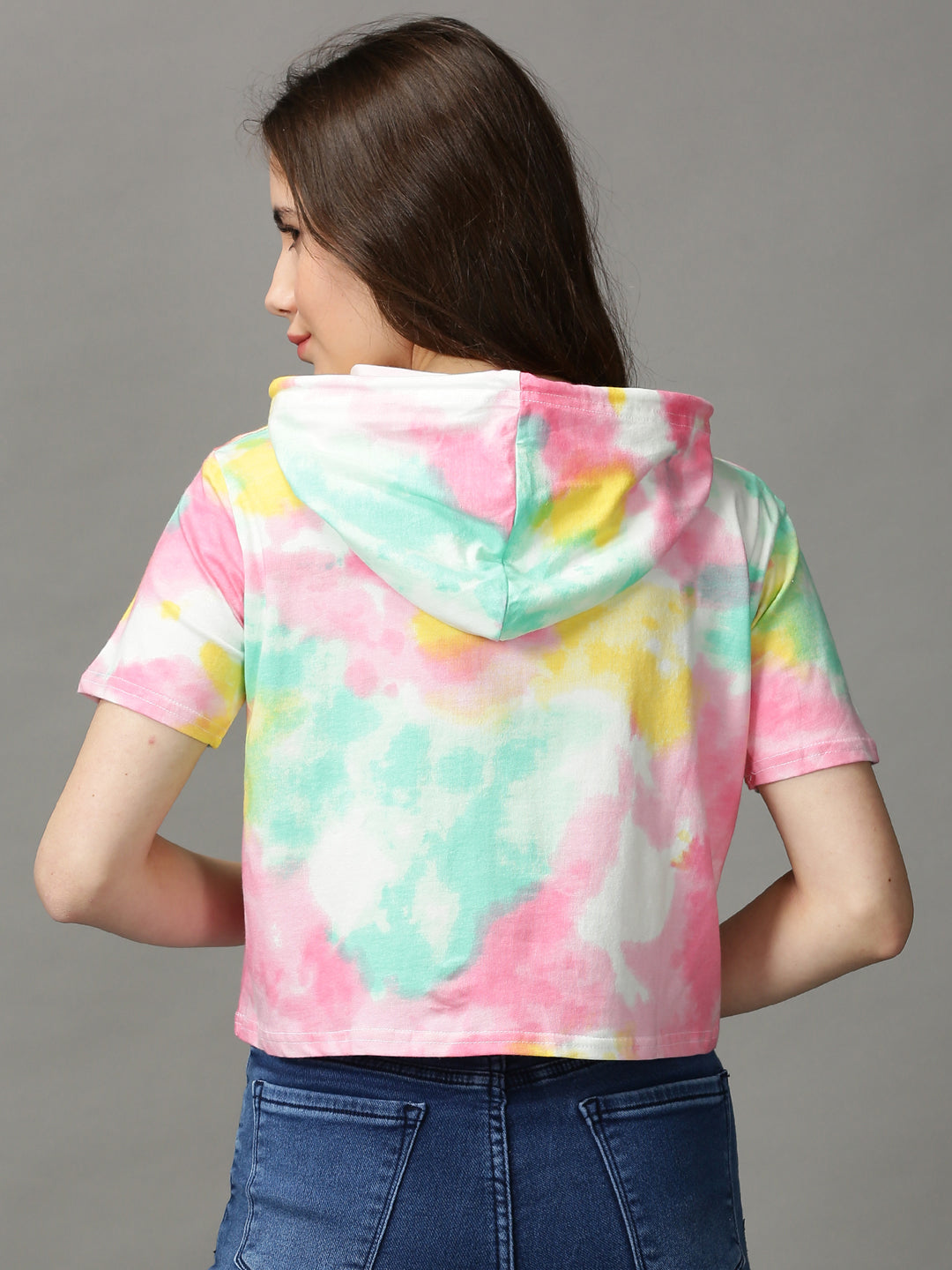 Women's Multi Tie Dye Crop Top