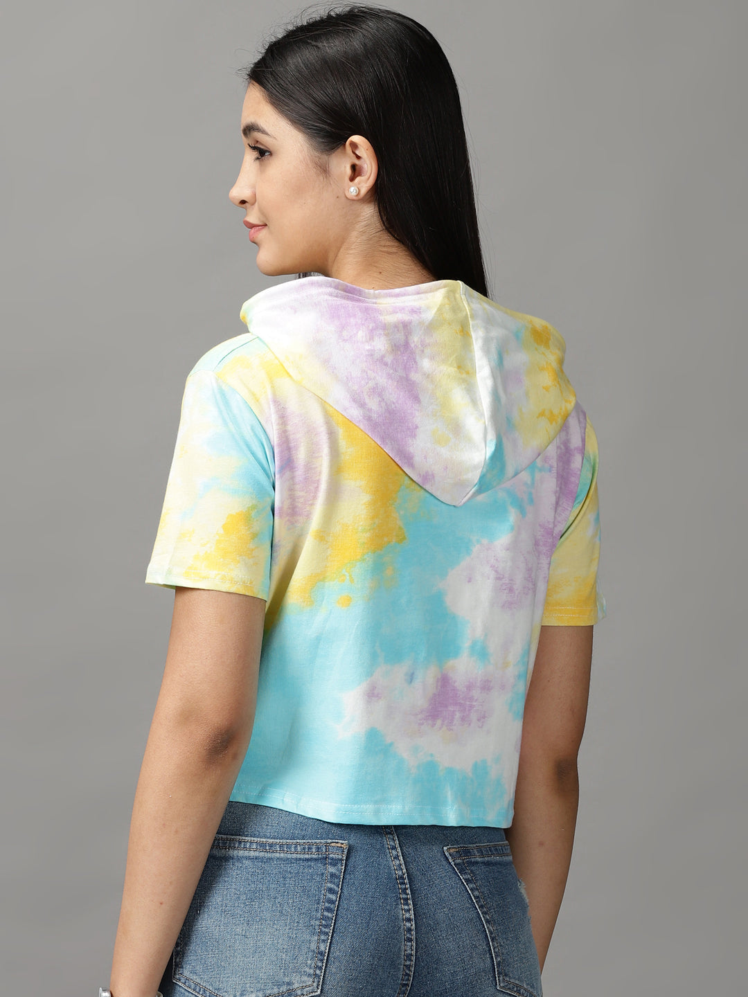 Women's Multi Tie Dye Crop Top