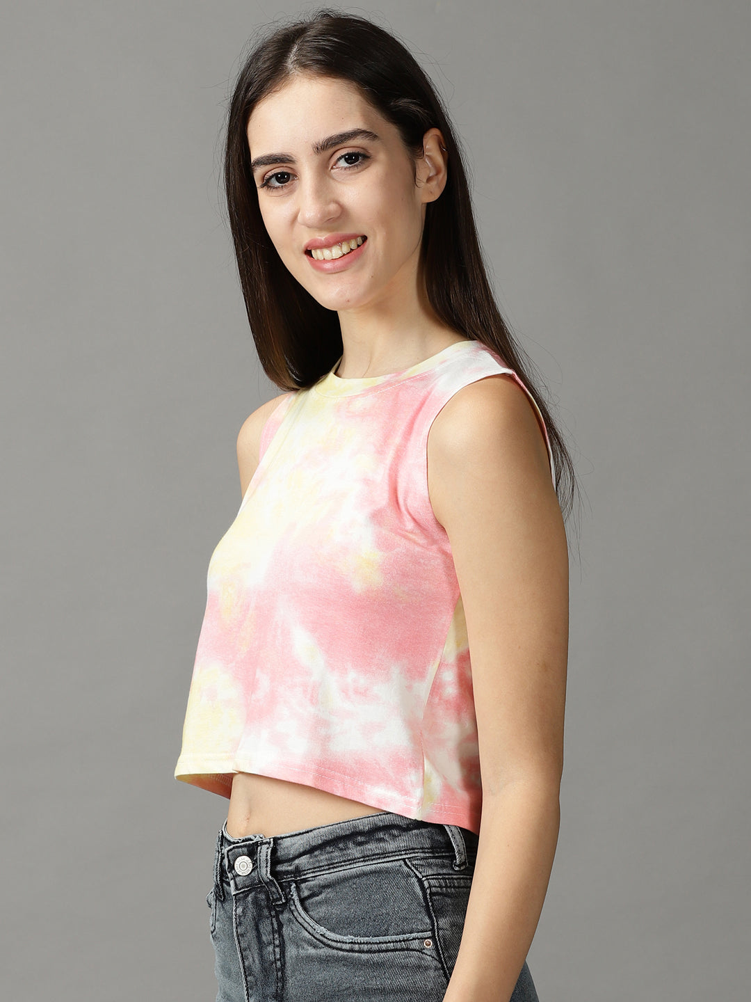 Women's Multi Tie Dye Crop Top