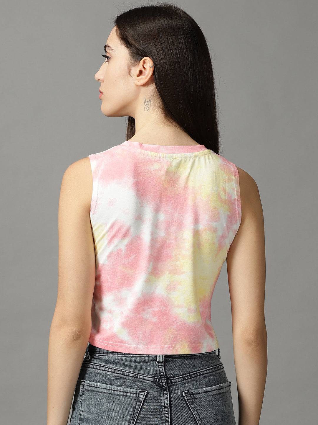 Women's Multi Tie Dye Crop Top