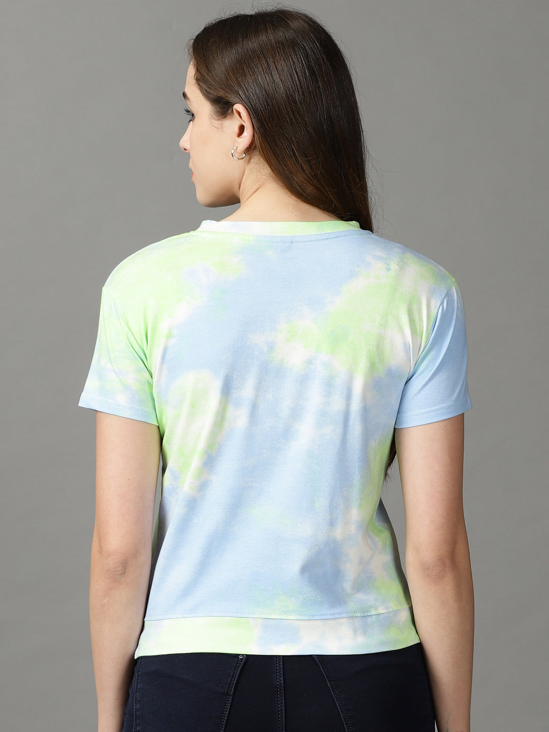 Women's Lime Green Tie Dye Top