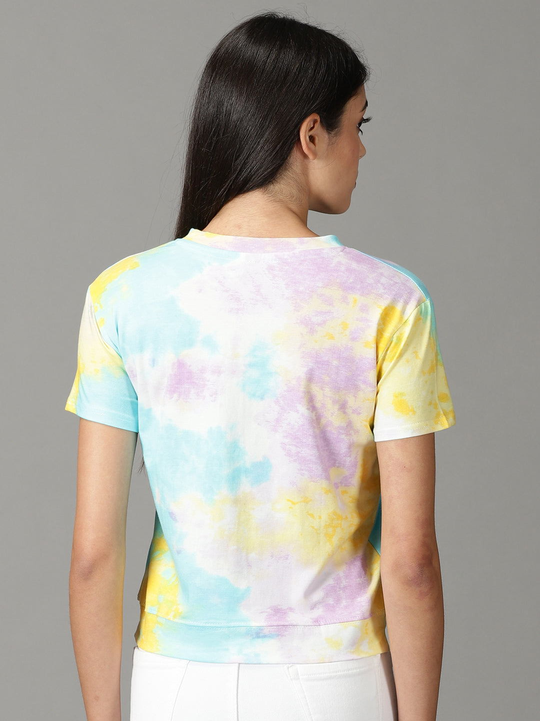 Women's Yellow Tie Dye Top