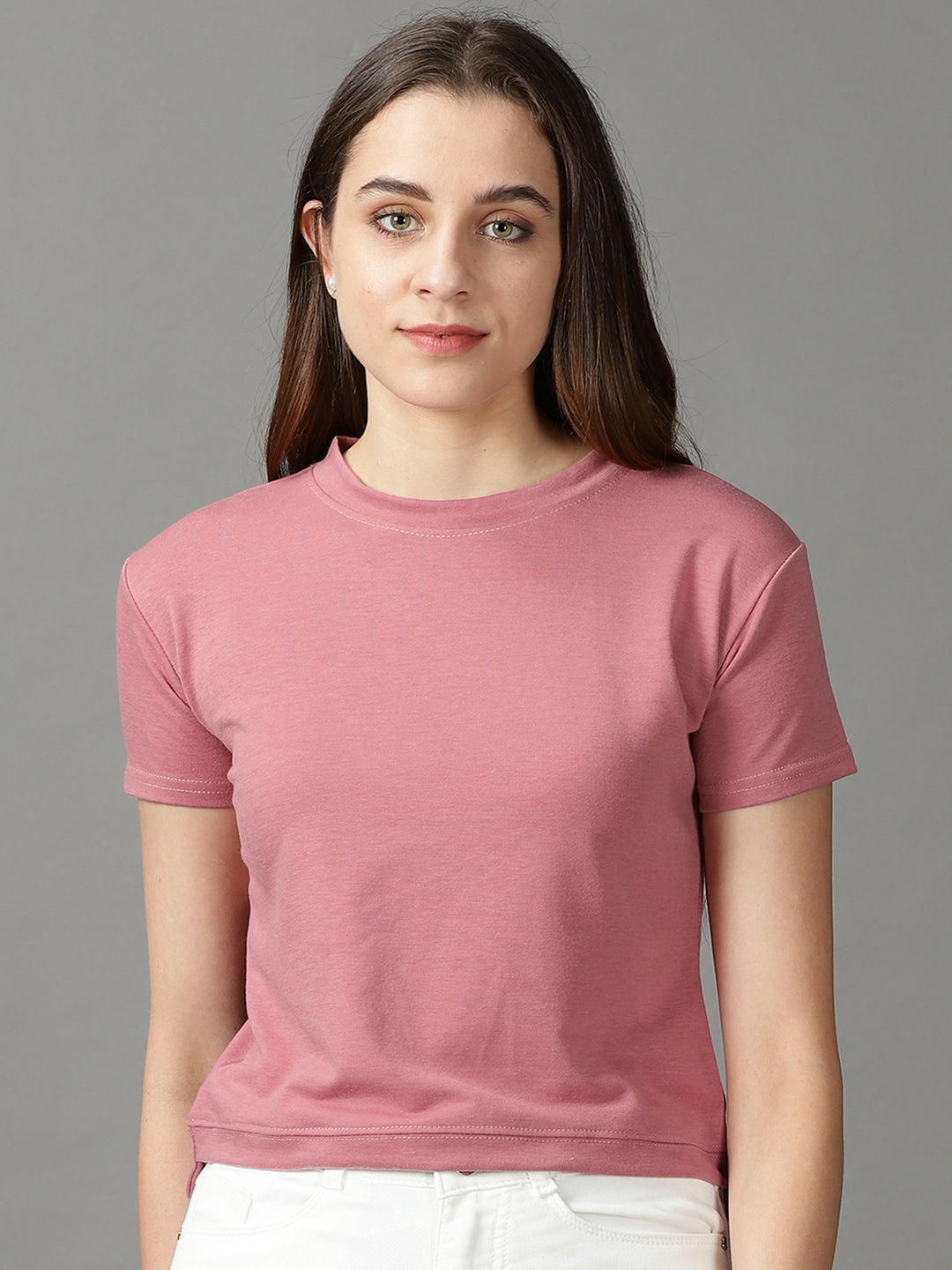 Women's Mauve Solid Top