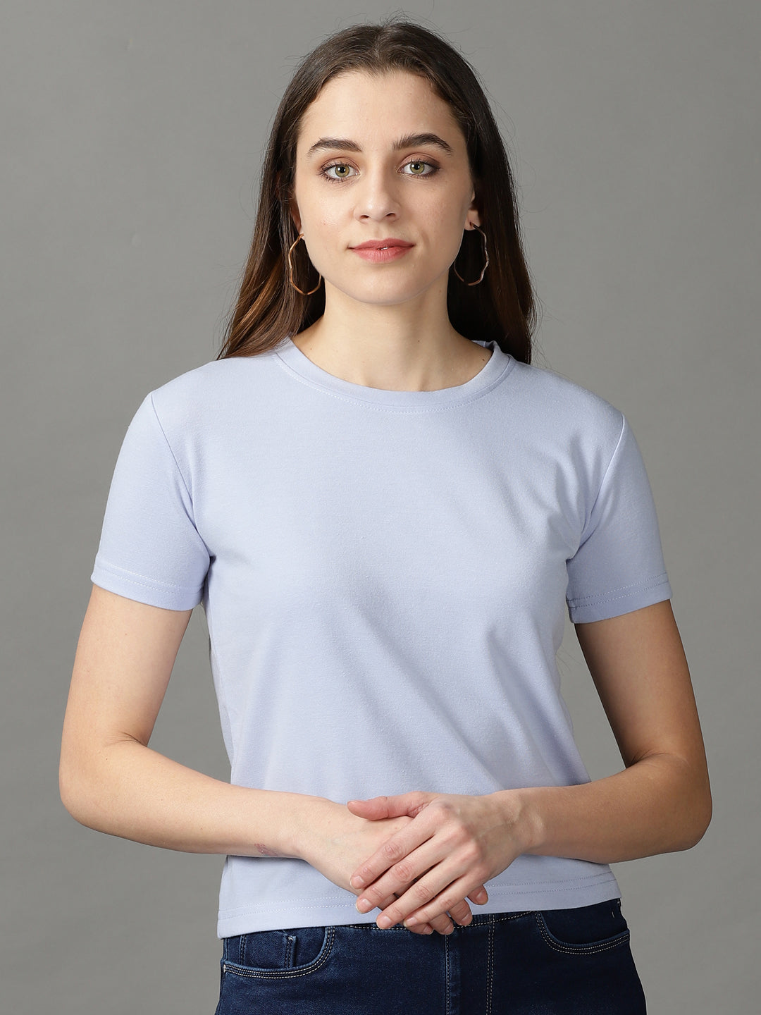 Women's Lavender Solid Top