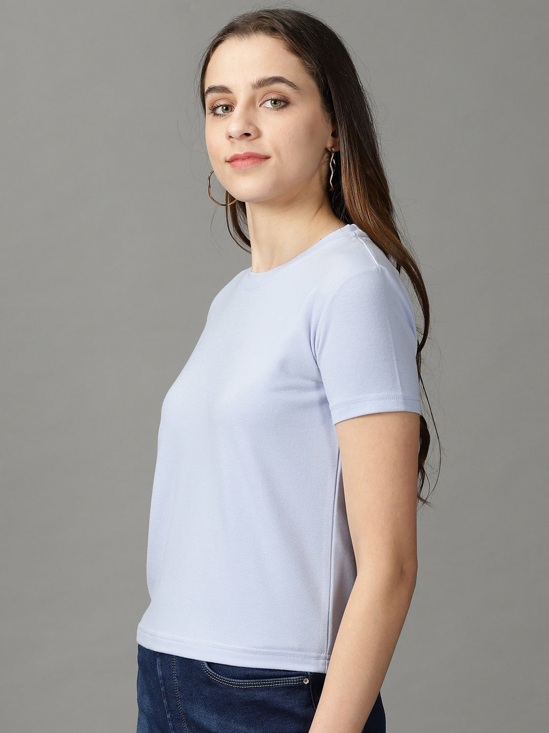 Women's Lavender Solid Top