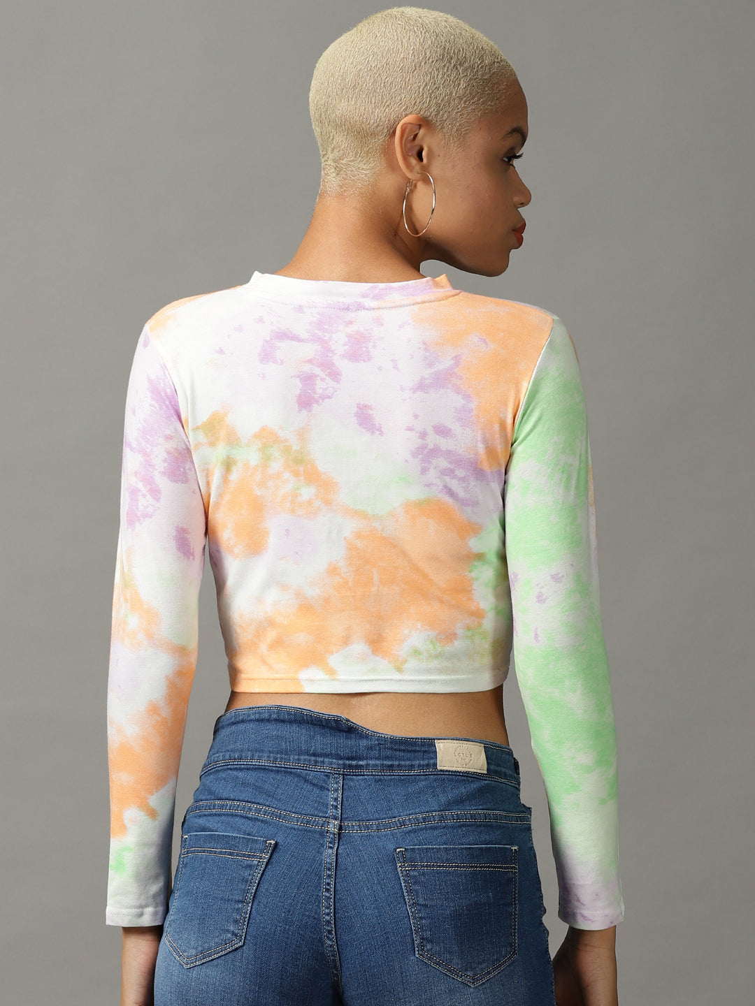 Women's Multi Tie Dye Crop Top