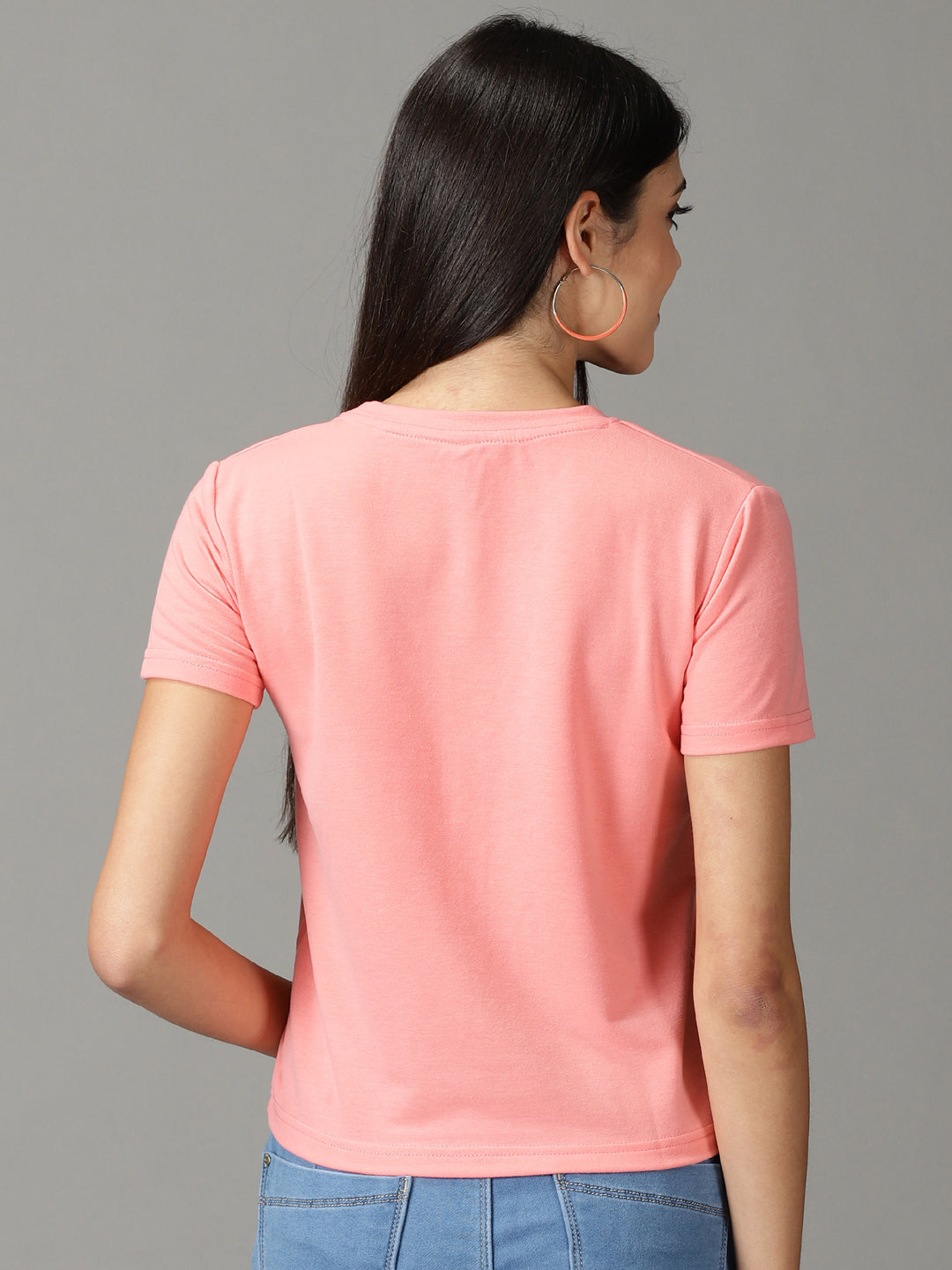 Women's Pink Solid Top