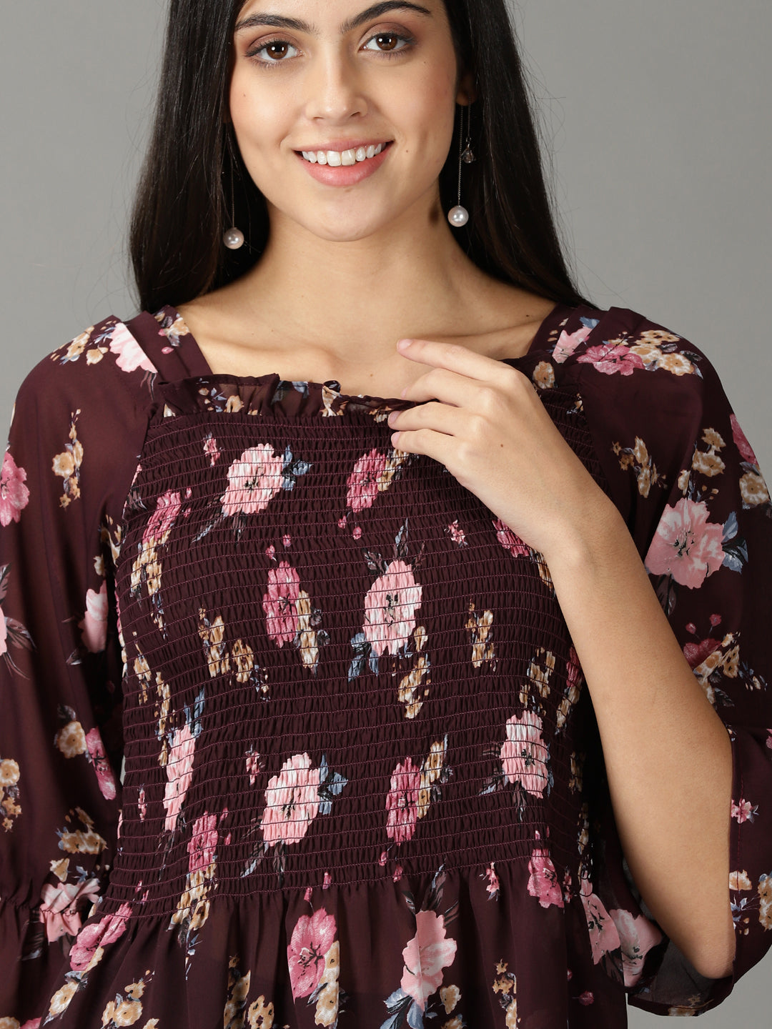 Women's Purple Printed Top