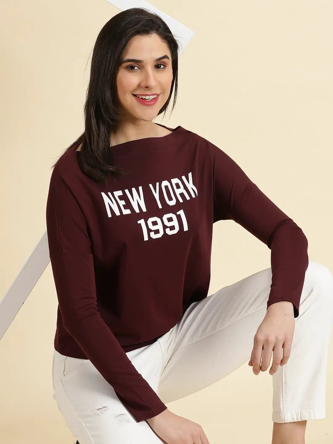 Women's Violet Solid Top