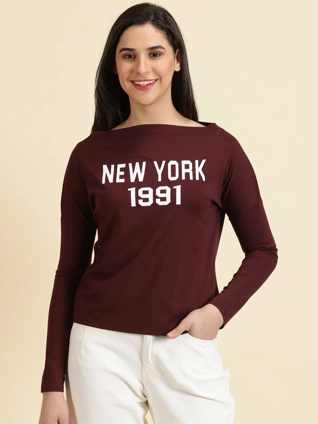 Women's Violet Solid Top