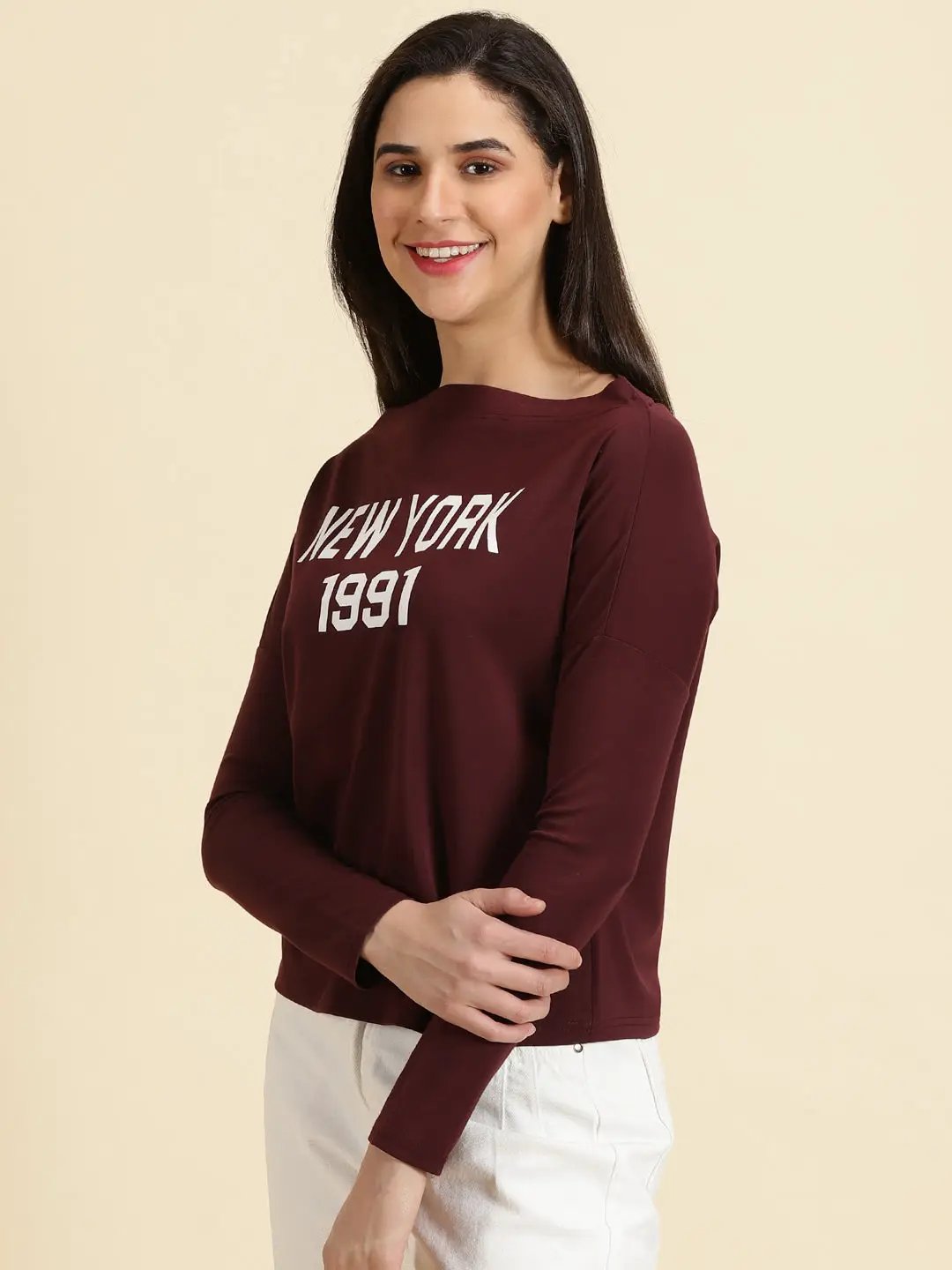 Women's Violet Solid Top