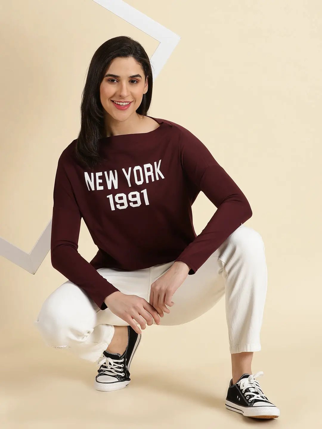 Women's Violet Solid Top