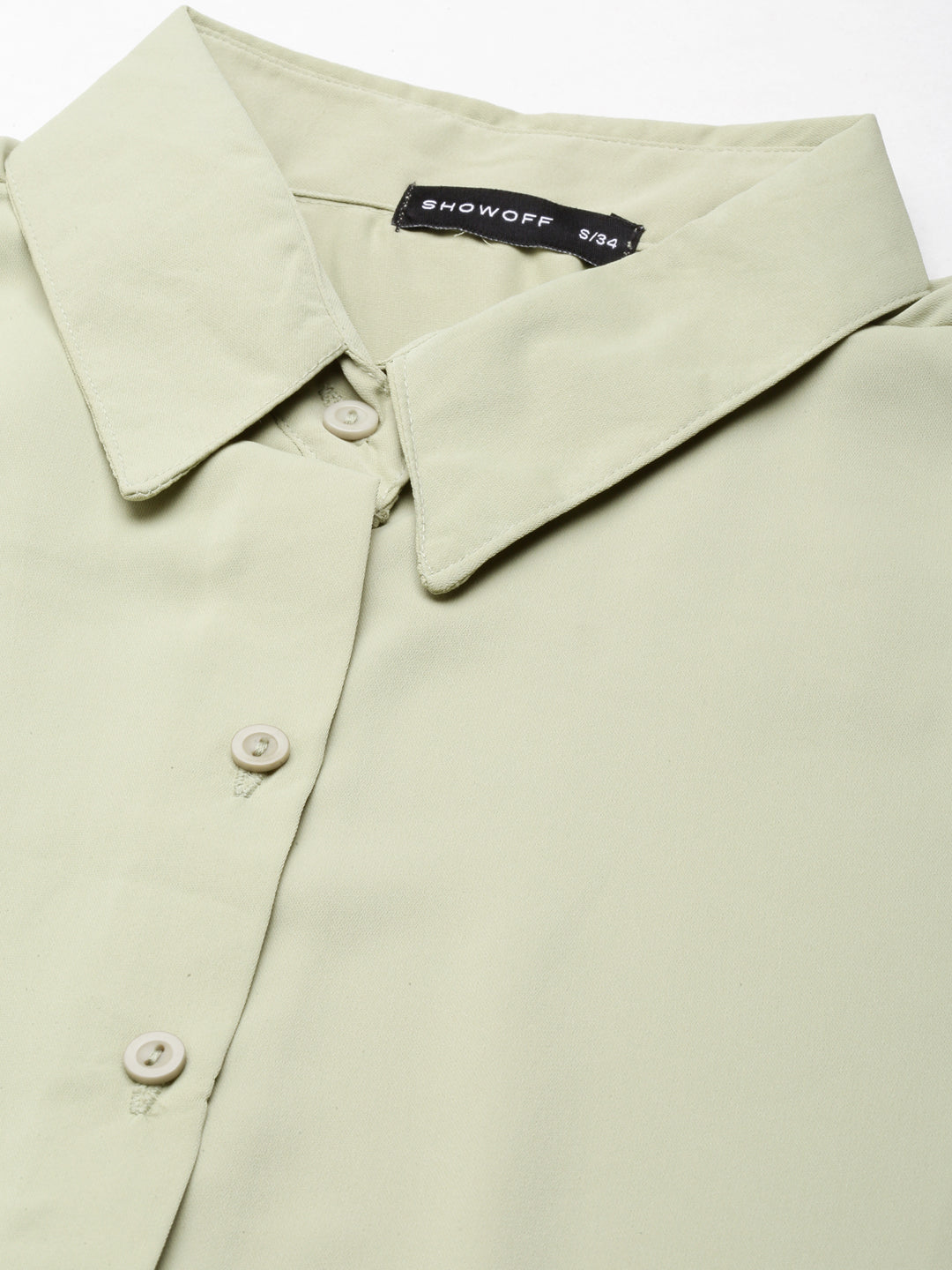 Women Olive Solid Shirt