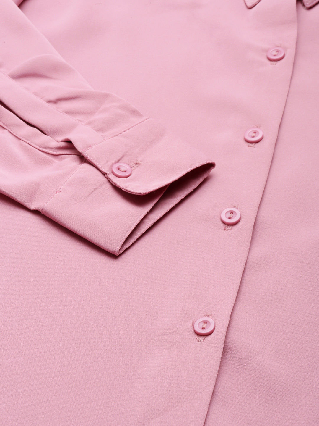 Women Pink Solid Shirt