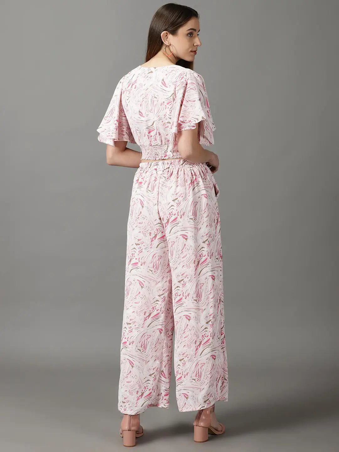 Women's Pink Printed Co-Ords Set