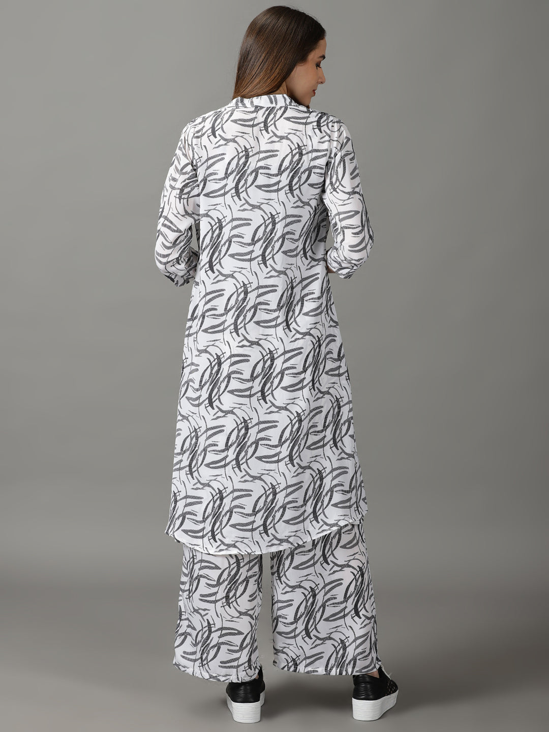 Women's White Printed Jumpsuit