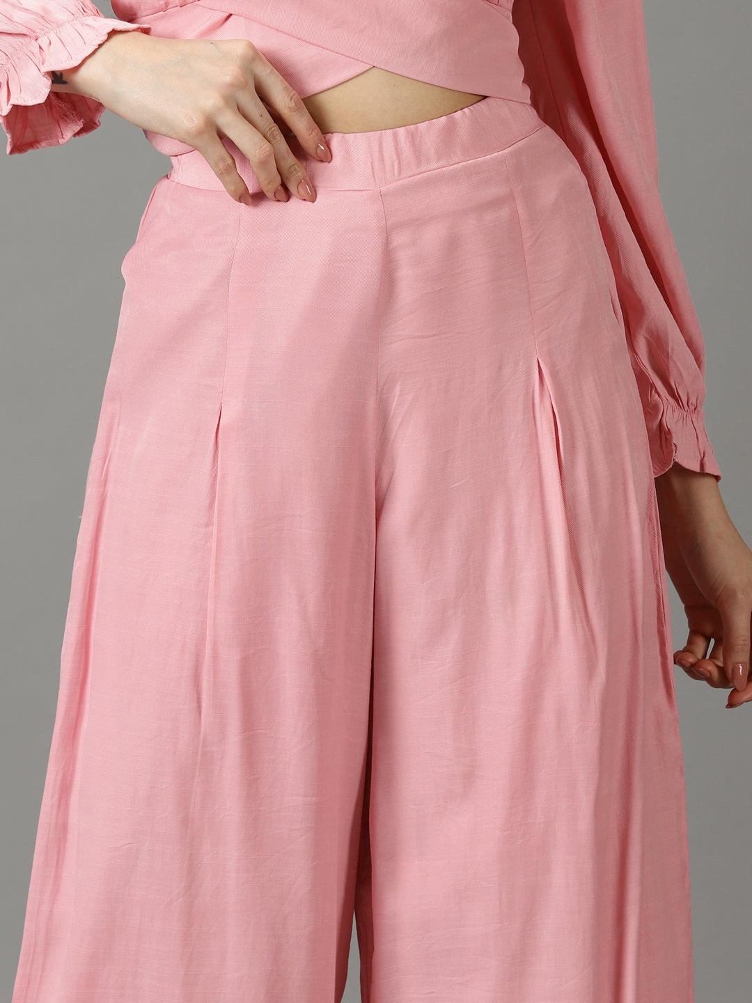 Women's Pink Solid Co-Ords