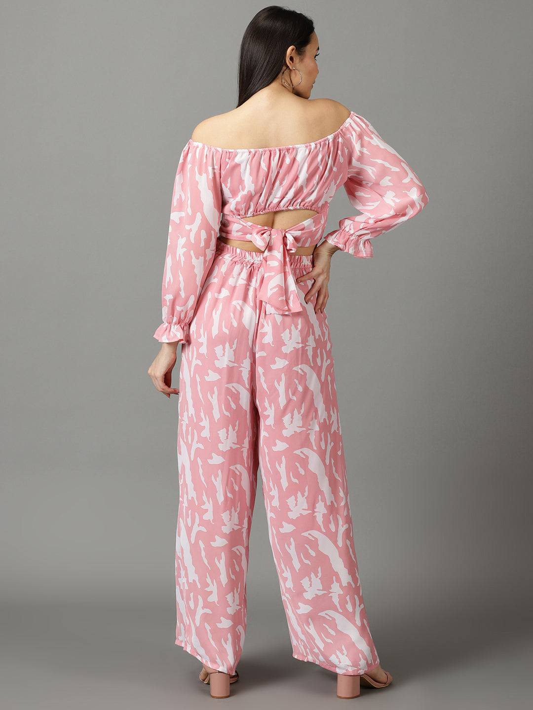 Women's Pink Printed Co-Ords